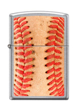 Load image into Gallery viewer, Zippo Lighter - Personalized Custom Message Engraved on Backside for Baseball Ball Stitching Street Chrome #Z5228
