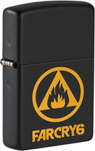 Load image into Gallery viewer, Zippo Far Cry 6 Flame Logo Black Matte Pocket Lighter
