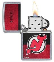 Load image into Gallery viewer, Zippo Lighter - Personalized Customize Message Engrave on Backside for New Jersey Devils NHL Team 48045
