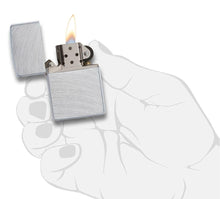 Load image into Gallery viewer, Zippo Lighter - Personalized Custom Message Engrave Chrome Windproof Lighter Brushed Chrome Arch 24647

