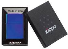 Load image into Gallery viewer, Zippo Lighter - Personalized Message Engraved on Backside Colored Windproof Lighter High Polish Indigo 29899
