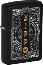 Load image into Gallery viewer, Zippo Logo Design Black Matte Pocket Lighter
