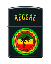 Load image into Gallery viewer, Zippo Lighter- Personalized Engrave Reggae Palms Black Matte #Z5470
