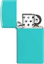 Load image into Gallery viewer, Zippo Slim Flat Turquoise Pocket Lighter
