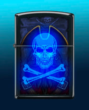 Load image into Gallery viewer, Zippo Lighter- Skull Design Windproof Lighter (Pirate Blacklight #Z6034)
