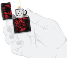 Load image into Gallery viewer, Zippo Red Skull Design Black Matte Pocket Lighter
