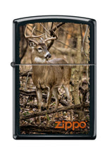 Load image into Gallery viewer, Zippo Lighter- Buck in Forest Deer Black Matte Windproof Lighter #Z397
