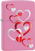 Load image into Gallery viewer, Zippo Lighter - Personalized Message Engraved Backside on Heart Design Windproof Lighter Pink Matte Z548
