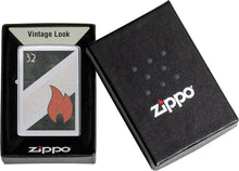 Load image into Gallery viewer, Zippo 32 Flame Design Vintage High Polish Chrome Pocket Lighter
