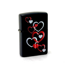 Load image into Gallery viewer, Zippo Lighter- Hearts Love Valentines Black Matte Windproof Lighter #Z5142
