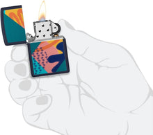 Load image into Gallery viewer, Zippo Retro Pattern Design Navy Matte Pocket Lighter
