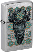 Load image into Gallery viewer, Zippo Customized Message ond for Buck Wear Southwest Bison Street Chrome 46422
