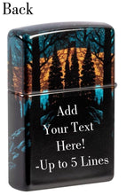 Load image into Gallery viewer, Zippo - Customized Message on Moonlight Wolf 540 Tumbled Chrome Pocket 46252
