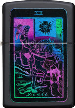 Load image into Gallery viewer, Zippo Black Light Tarot Card Design Pocket Lighter
