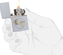 Load image into Gallery viewer, Zippo Dice Pocket Lighter, Satin Chrome
