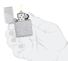 Load image into Gallery viewer, Zippo Lighter - Custom Engraved with Your Message - Which Way Design, Engraved - Satin Chrome 46481
