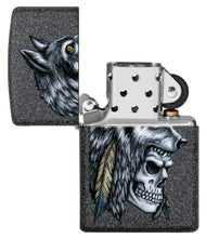 Load image into Gallery viewer, Zippo Lighter- Personalized Engrave Wolf WolvesZippo Lighter Black Crackle 29863
