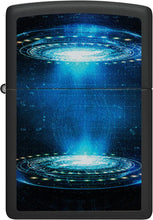 Load image into Gallery viewer, Zippo Black Light UFO Flame Design Black Matte Pocket Lighter
