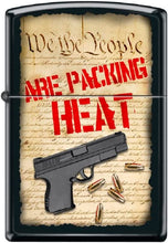 Load image into Gallery viewer, Zippo Lighter- Personalized Engrave Constitution 2Nd Amendment Black Matte Z5523
