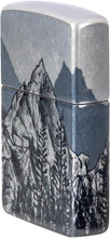 Load image into Gallery viewer, Zippo - Customized Message on Mountain Sketch 540 Tumbled Chrome Pocket 46280

