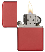 Load image into Gallery viewer, Zippo Lighter – Personalized Custom Message Engraved Windproof Classic Pocket Lighter Red Matte
