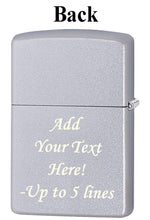 Load image into Gallery viewer, Zippo Lighter- Personalized Message for Pipe Lines Design Satin Chrome #Z5149
