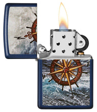 Load image into Gallery viewer, Zippo Lighter- Personalized Engrave for Compass Design Navy Matte #49408
