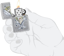 Load image into Gallery viewer, Zippo Sailor Girl Tattoo Design Street Chrome Pocket Lighter
