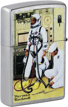 Load image into Gallery viewer, Zippo Norman Rockwell Astronaut Street Chrome Pocket Lighter

