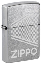Load image into Gallery viewer, Zippo Lighter - Personalized Customize Message Engrave on Backside for Zippo Brand Design Logo Lighter (Checkered Flag Racing Road Track Mod 48492)
