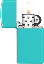 Load image into Gallery viewer, Zippo Slim Flat Turquoise Pocket Lighter
