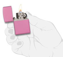 Load image into Gallery viewer, Zippo Lighter – Personalized Custom Message Engraved Windproof Classic Pocket Lighter Pink Matte
