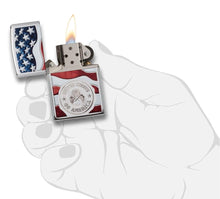 Load image into Gallery viewer, Zippo Lighter- Personalized Engrave Americana Eagle USA Flag Patriotic 29395
