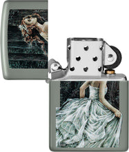 Load image into Gallery viewer, Zippo Victoria Frances Sage Pocket Lighter
