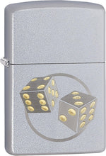 Load image into Gallery viewer, Zippo Dice Pocket Lighter, Satin Chrome
