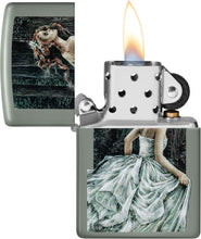 Load image into Gallery viewer, Zippo Victoria Frances Sage Pocket Lighter
