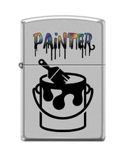 Load image into Gallery viewer, Zippo Lighter-Painter Design Satin Chrome Windproof Lighter #Z5402
