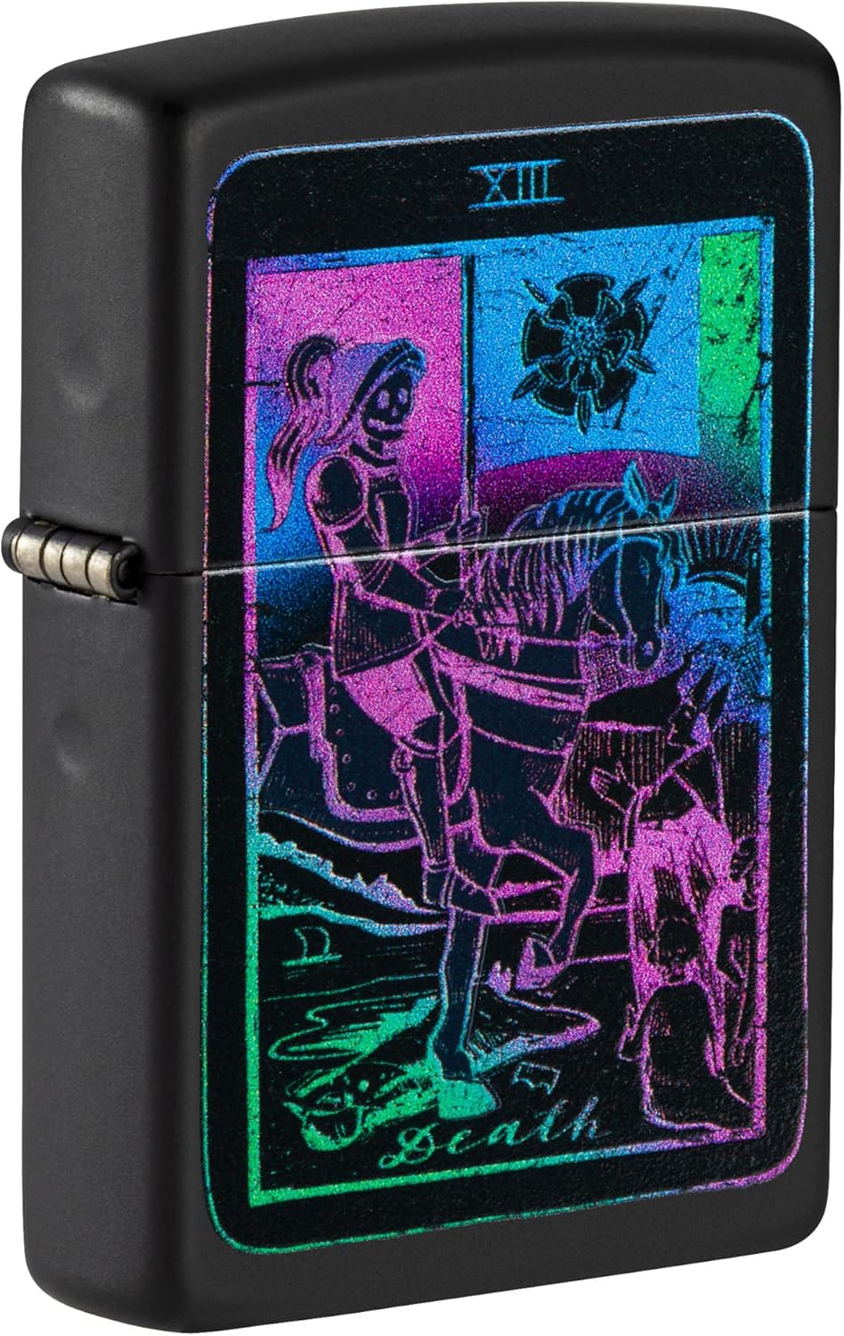 Zippo Black Light Tarot Card Design Pocket Lighter