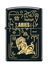 Load image into Gallery viewer, Zippo Lighter- Aries Zodiac Black Matte Windproof Lighter #Z5299
