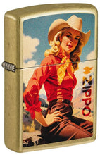 Load image into Gallery viewer, Zippo Lighter - Custom Engraved with Your Message for Rancher Design Regular Street Brass Pocket Lighter 46248
