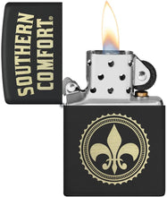Load image into Gallery viewer, Zippo Southern Comfort Logo Black Matte Pocket Lighter
