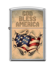 Load image into Gallery viewer, Zippo Lighter- Personalized for US Patriotic God Bless America Z5412
