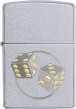 Load image into Gallery viewer, Zippo Dice Pocket Lighter, Satin Chrome

