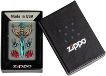 Load image into Gallery viewer, Zippo Gothic Dagger Design Sage Pocket Lighter

