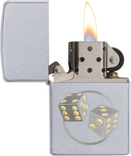 Load image into Gallery viewer, Zippo Dice Pocket Lighter, Satin Chrome
