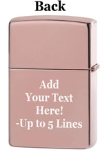 Load image into Gallery viewer, Zippo Lighter - Personalized Custom Message Engrave on Classic with Zippo Logo Windproof Lighter
