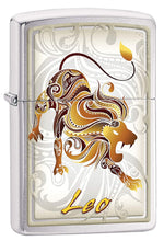 Load image into Gallery viewer, Zippo Lighter - Personalized Custom Message Engraved Windproof Astrological Sign Zodiac Lighter Brushed Chrome

