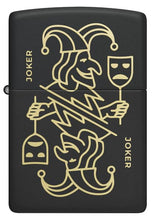 Load image into Gallery viewer, Zippo Lighter - Custom Engraved with Your Message - Masked Joker Design, Engraved - Black Matte 46290
