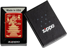 Load image into Gallery viewer, Zippo Eastern Design Metallic Red Pocket Lighter

