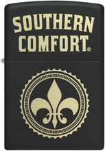 Load image into Gallery viewer, Zippo Southern Comfort Logo Black Matte Pocket Lighter
